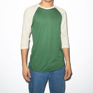 American Apparel 3/4 Sleeve Raglan Shirt